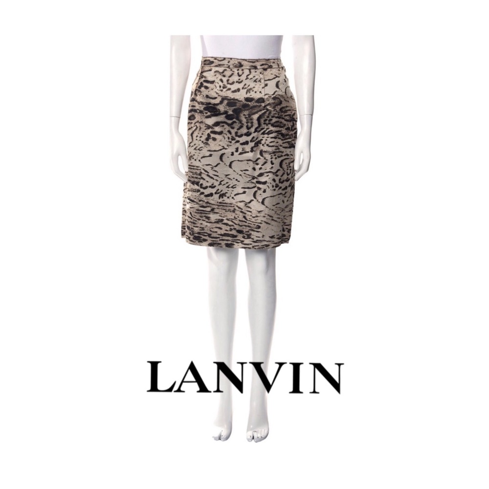 LANVIN animal print pencil skirt (authenticated)